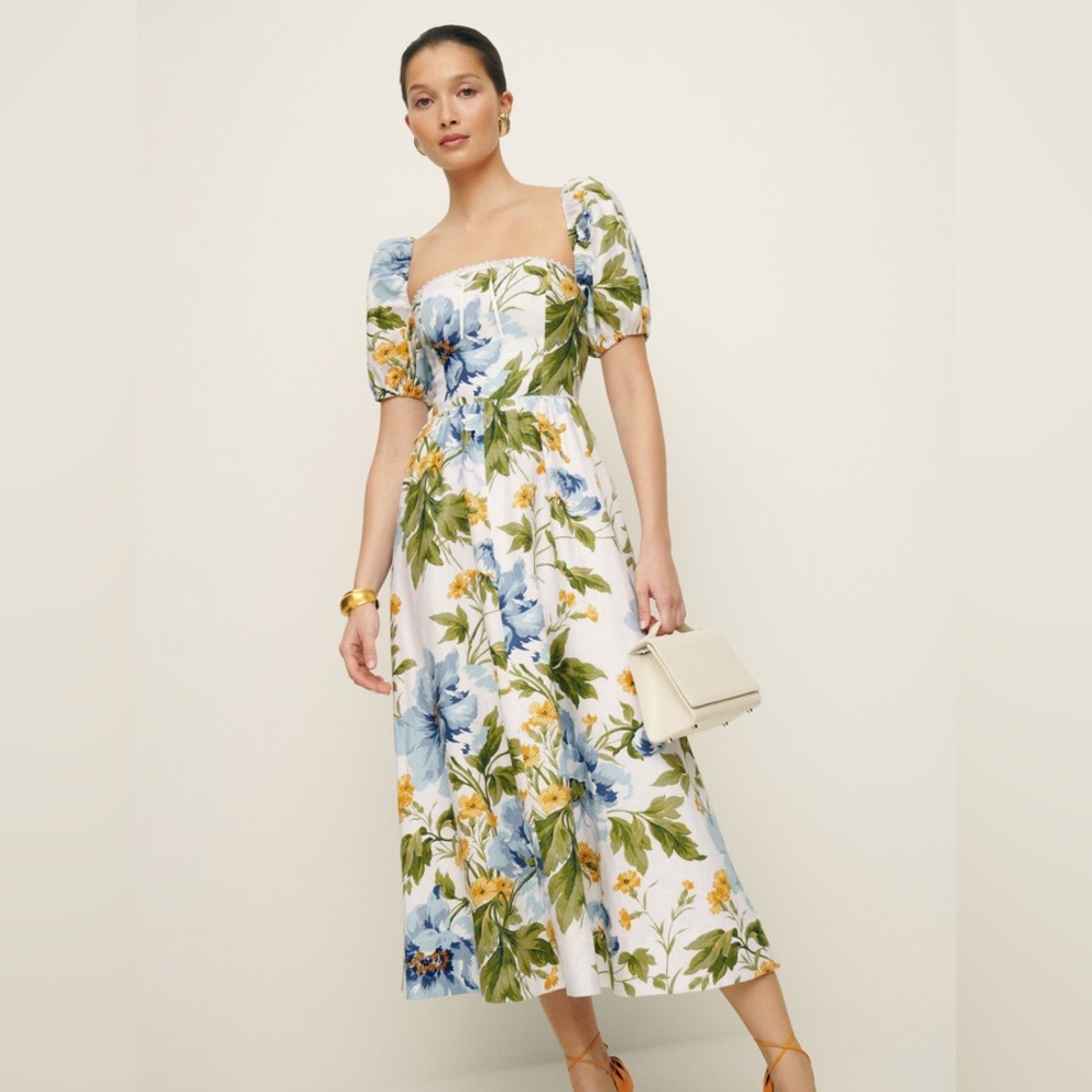 Reformation Marella Linen Dress